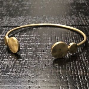 NWOT Hammered Matte Gold Tone Cuff Bracelet!